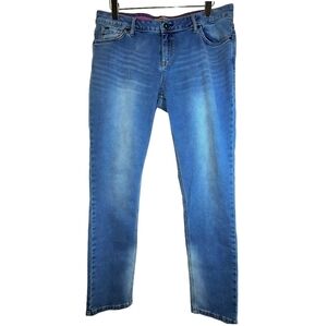 Gramicci Blue Jeans Slim Straight‎ Leg Womens Sz 31 12-14 Medium Wash